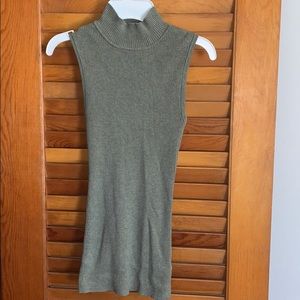 Green Turtle Neck Tank Top